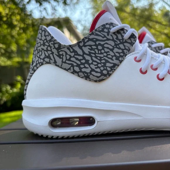 Nike Air Jordan First Class Cement Grey White Fire Red Trim Men’s 8 AJ7312 116 - Picture 2 of 13